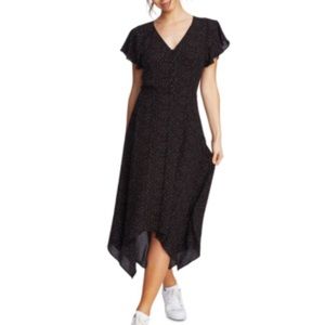 1. State black and red mini dot pattern dress size 12